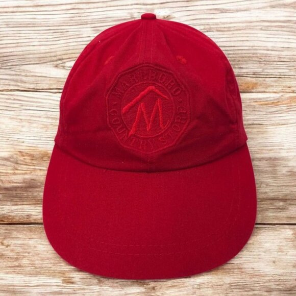 Marlboro Country Store Patch Logo Strapback Cap Trucker Baseball Embroidered Hat - Picture 1 of 14